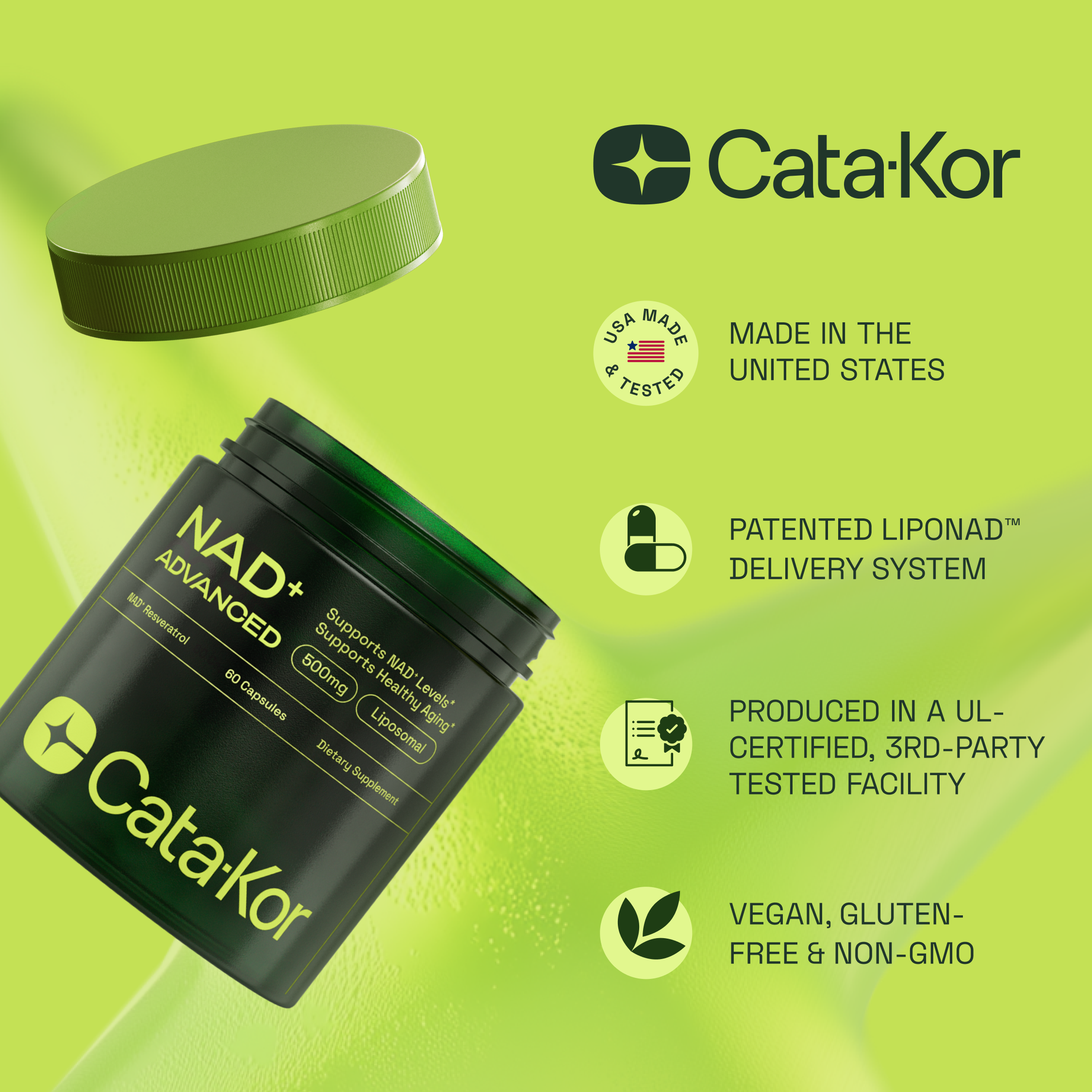 Cata-Kor NAD+ Advanced | NAD with Resveratrol